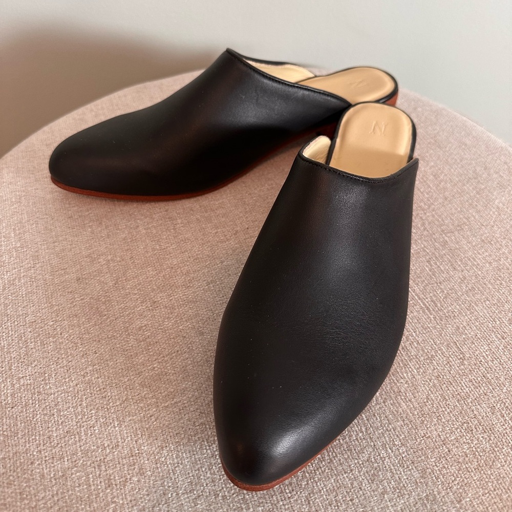 Black Nisolo Mules 9.5